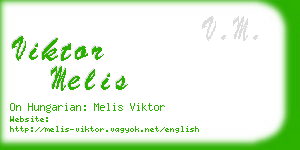 viktor melis business card